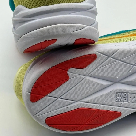 Hoka One One Rocket X Blue Green White Racing Running Shoes Men\'s Size‎ 14